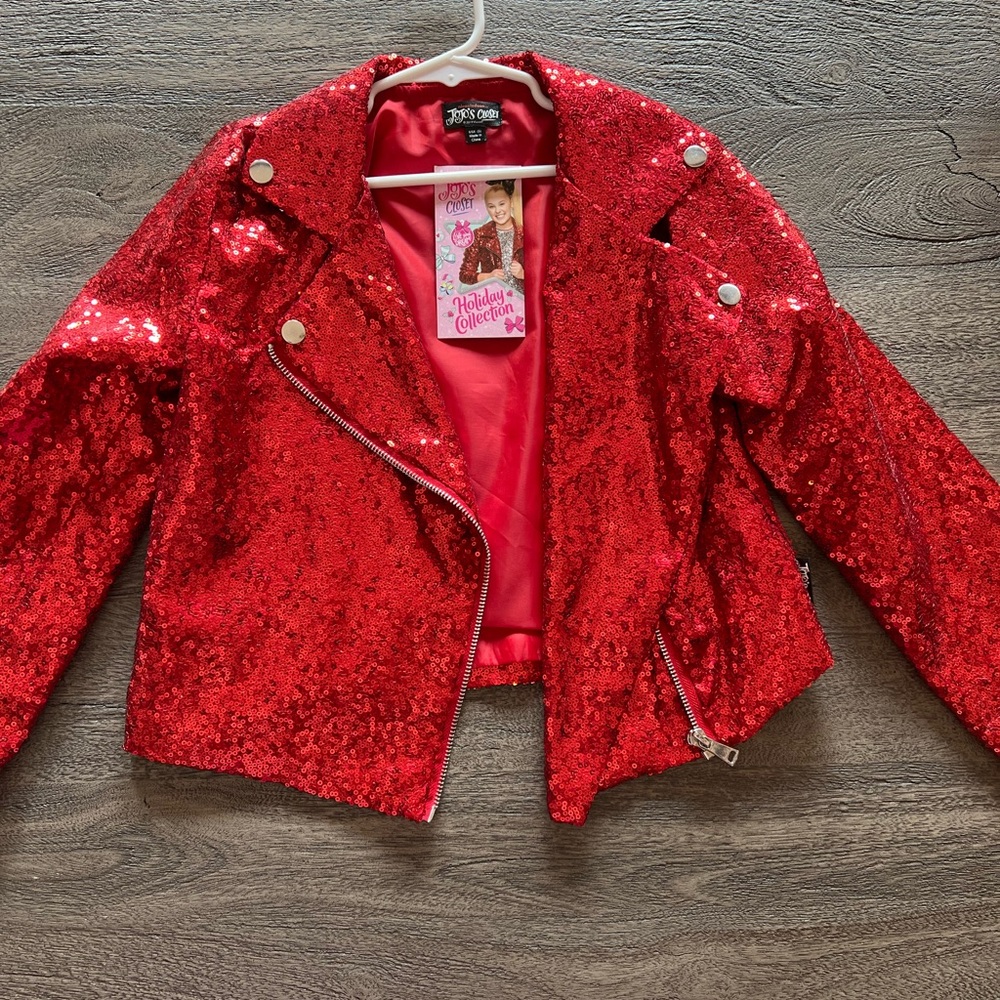 Nickelodeon Red Sequin Moto Jacket
